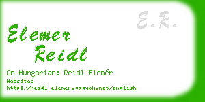elemer reidl business card