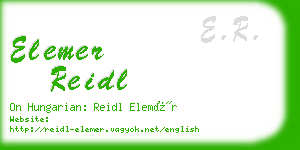 elemer reidl business card